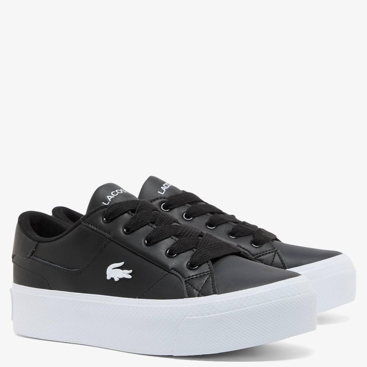 LACOSTE - Ziane Zapatilla Urbana Mujer Cuero Negra Lacoste