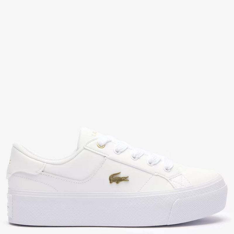 LACOSTE - Ziane Zapatilla Urbana Mujer Cuero Blanca Lacoste
