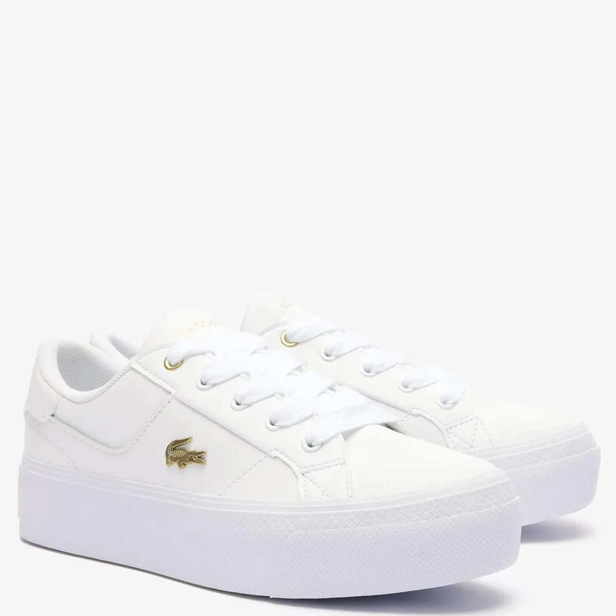 LACOSTE - Ziane Zapatilla Urbana Mujer Cuero Blanca Lacoste