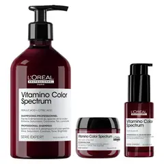 LOREAL PROFESSIONNEL - Set Profesional Cuidado Del Color Profundo Shampoo 500Ml + Máscara 75Ml + Sérum Glassshine 30Ml Vitamino Color Spectrum