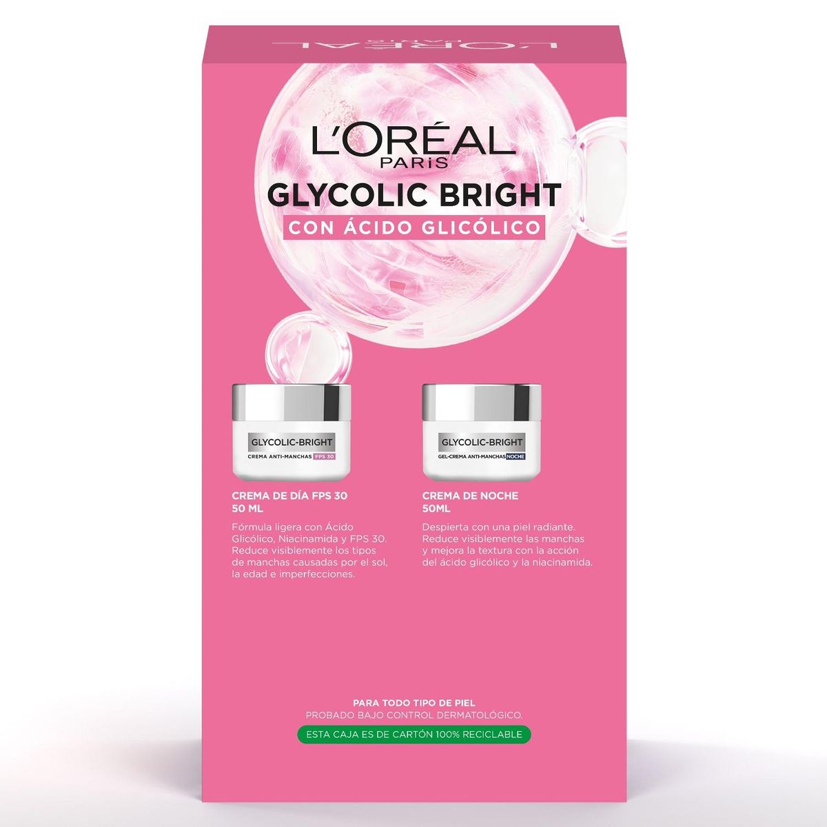 LOREAL PARIS - Glyco Crema Día + Noche Loreal