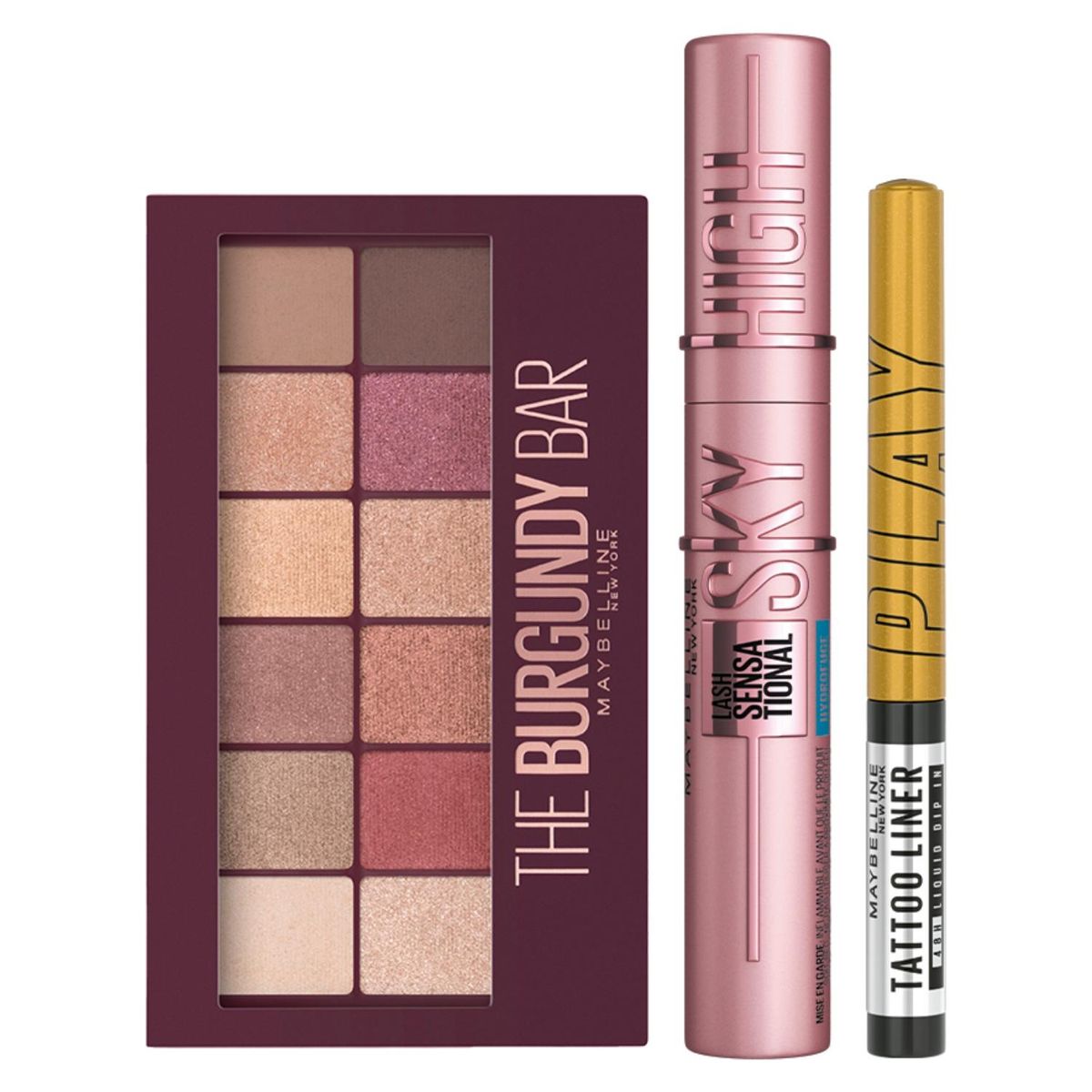 MAYBELLINE - Pack Cos +Burg+Sky+Tatto Drop