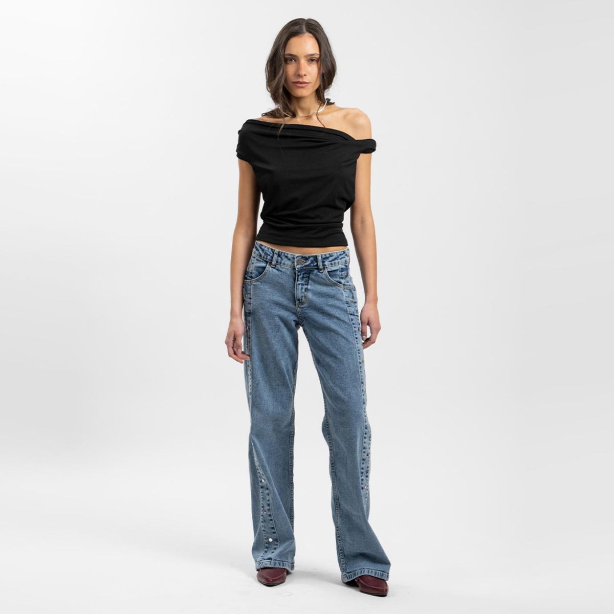 LOLITA LPK - Jeans Wide Leg Tiro Medio Mujer Lolita Lpk