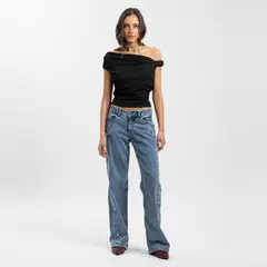 LOLITA POCKET - Jeans Zenda Celeste Mujer