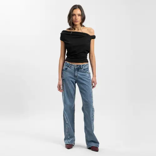 LOLITA POCKET - Jeans Zenda Celeste Mujer