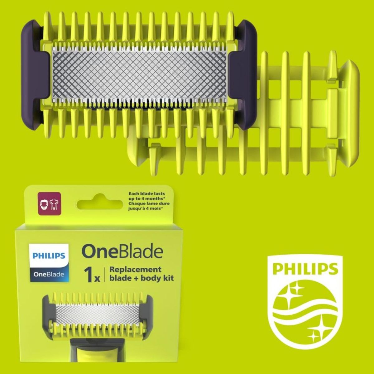 PHILIPS - Cuchilla De Repuesto Oneblade Face&Body (Qp610/50) Philips