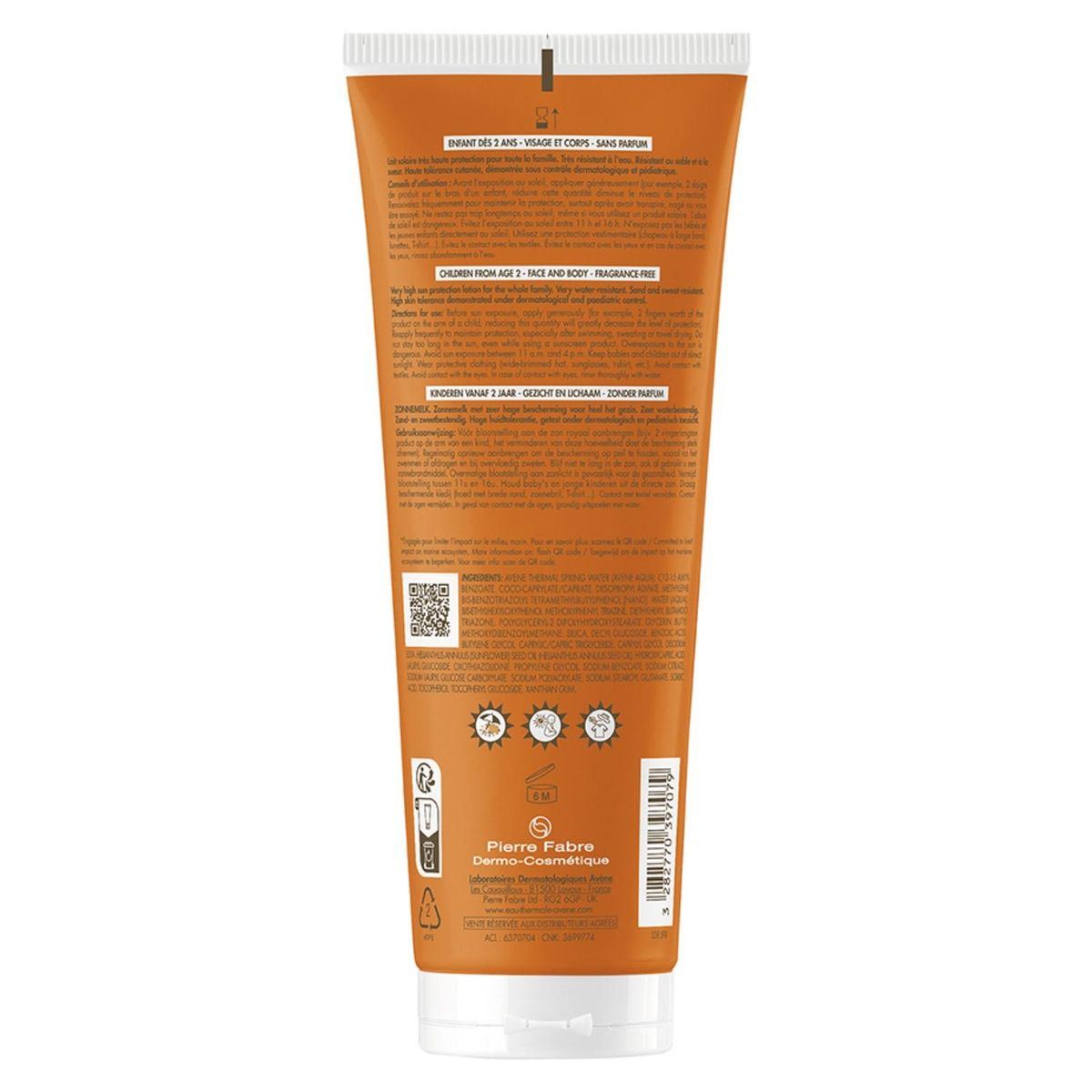 AVENE - Bloqueador De Leche Para Niños SPF 50+ 250 ml Avene
