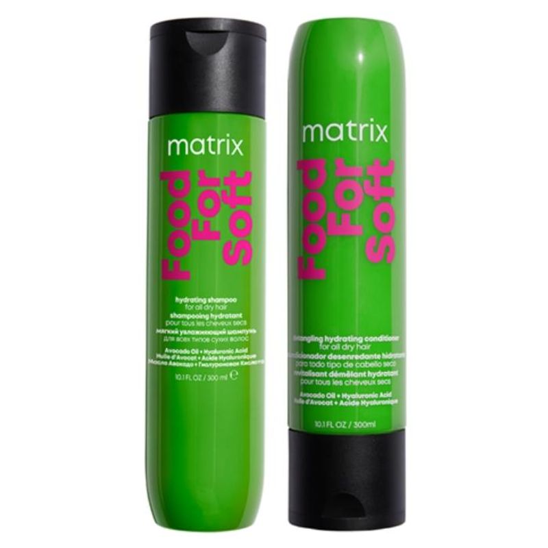 MATRIX - Set Hidratante Cabello Seco Shampoo 300Ml + Acondicionador 300Ml Food For Soft Matrix