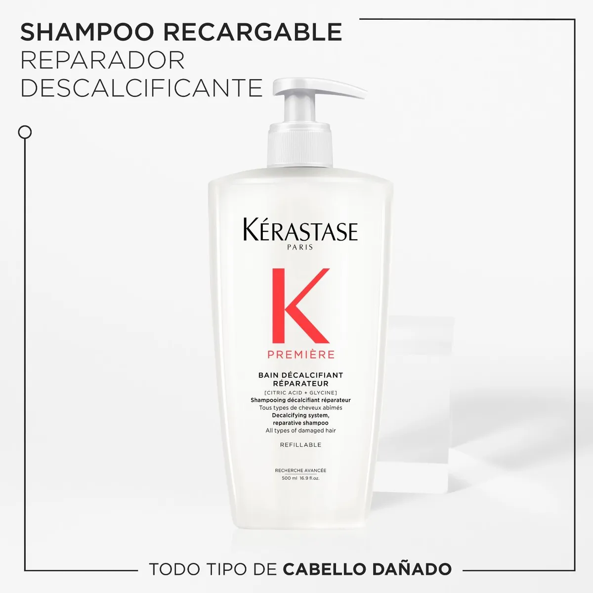 KERASTASE - Set Reparador Descalcificante Shampoo 500Ml + Máscara 200Ml Para Cabello Dañado Première Kérastase