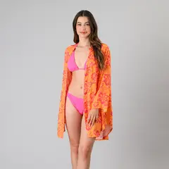 FLORES - Salida De Baño Camisera Print Mujer