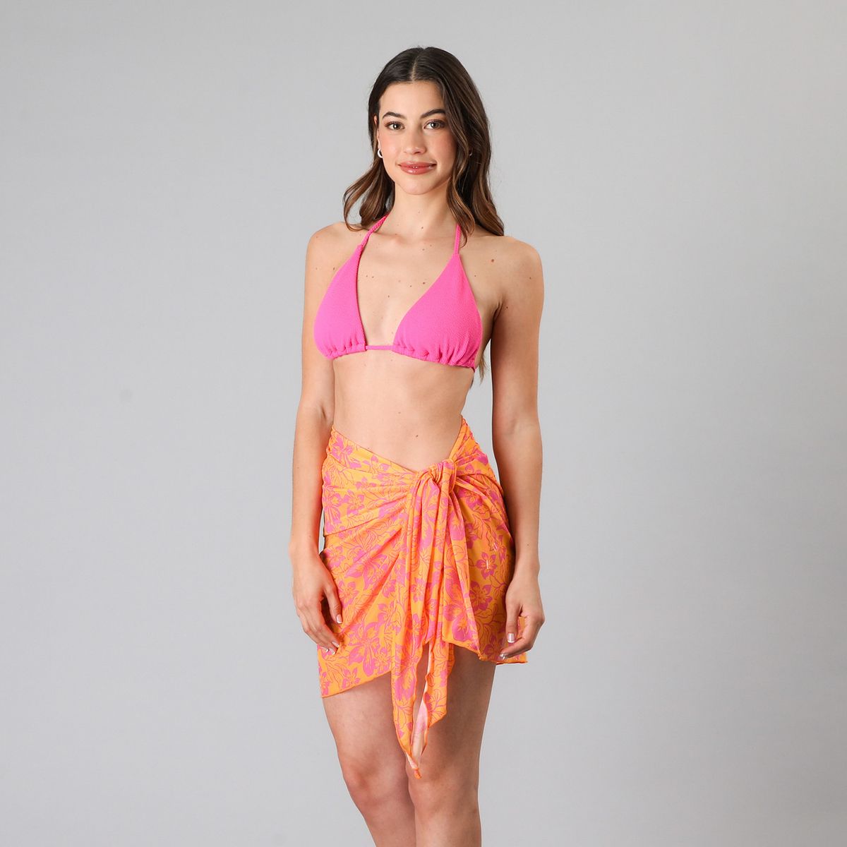 FLORES - Pareo Mesh Print Mujer Flores