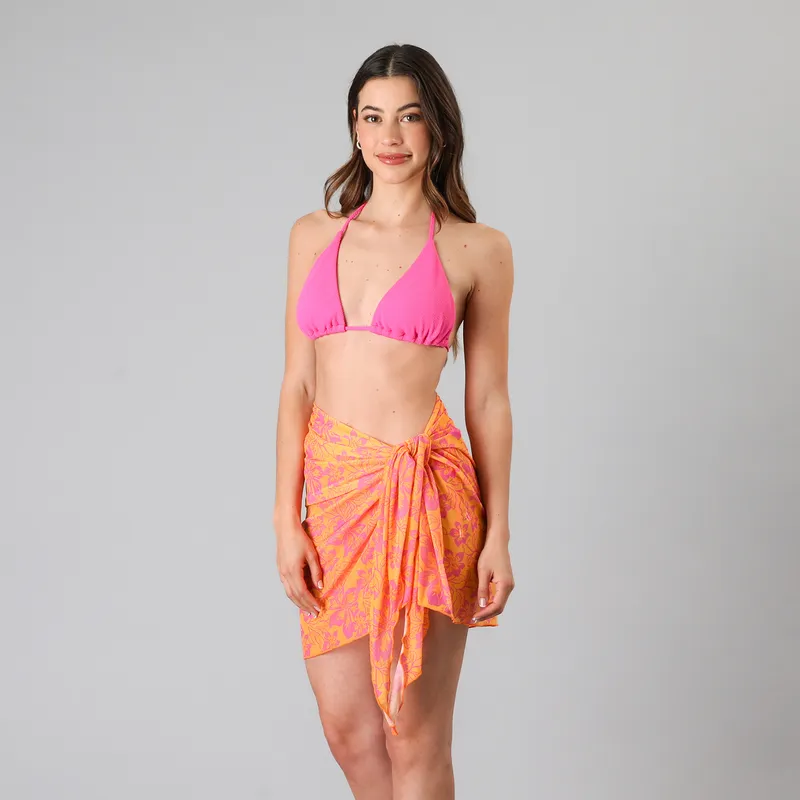 FLORES - Pareo Mesh Print Mujer Flores