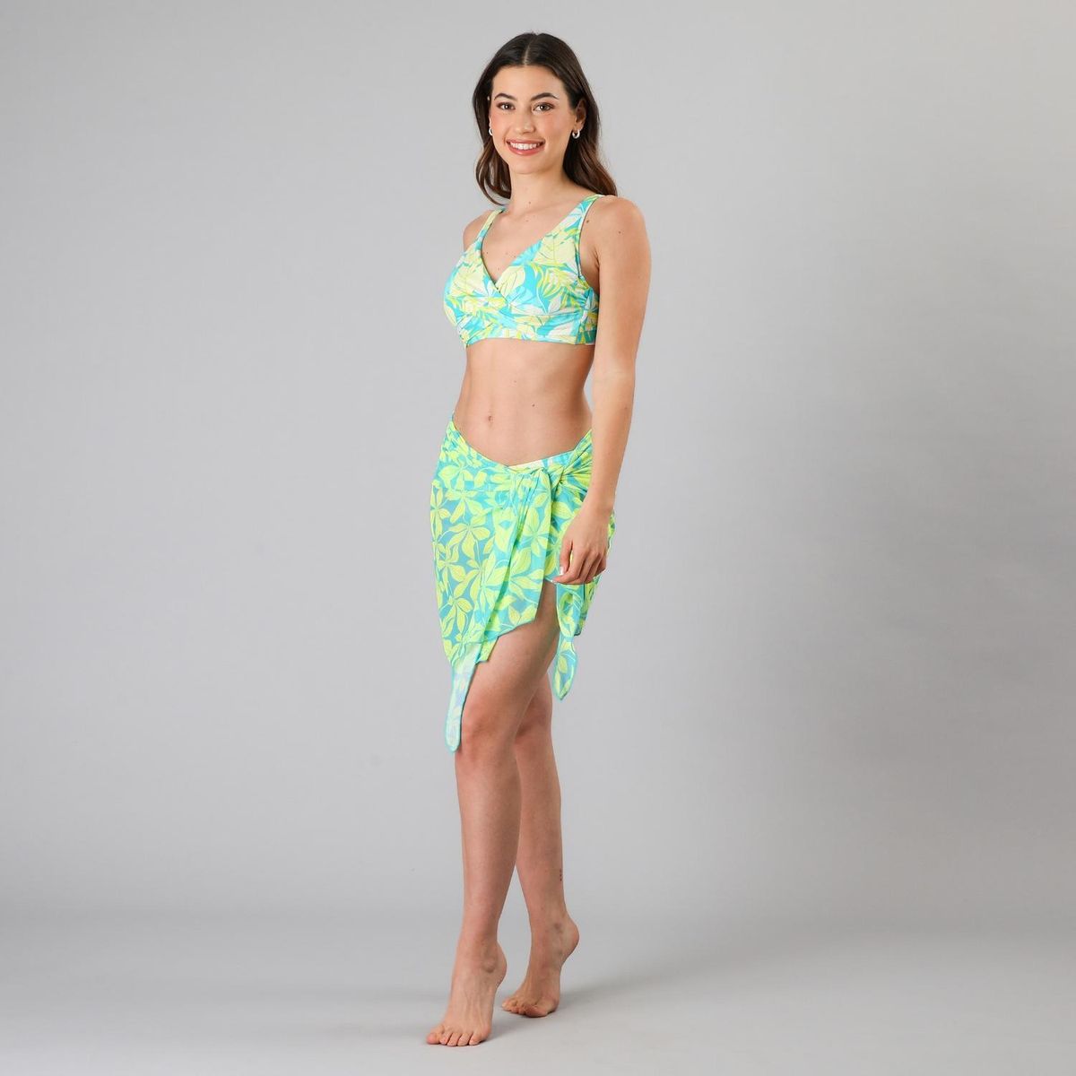 FLORES - Pareo Mesh Print Mujer Flores