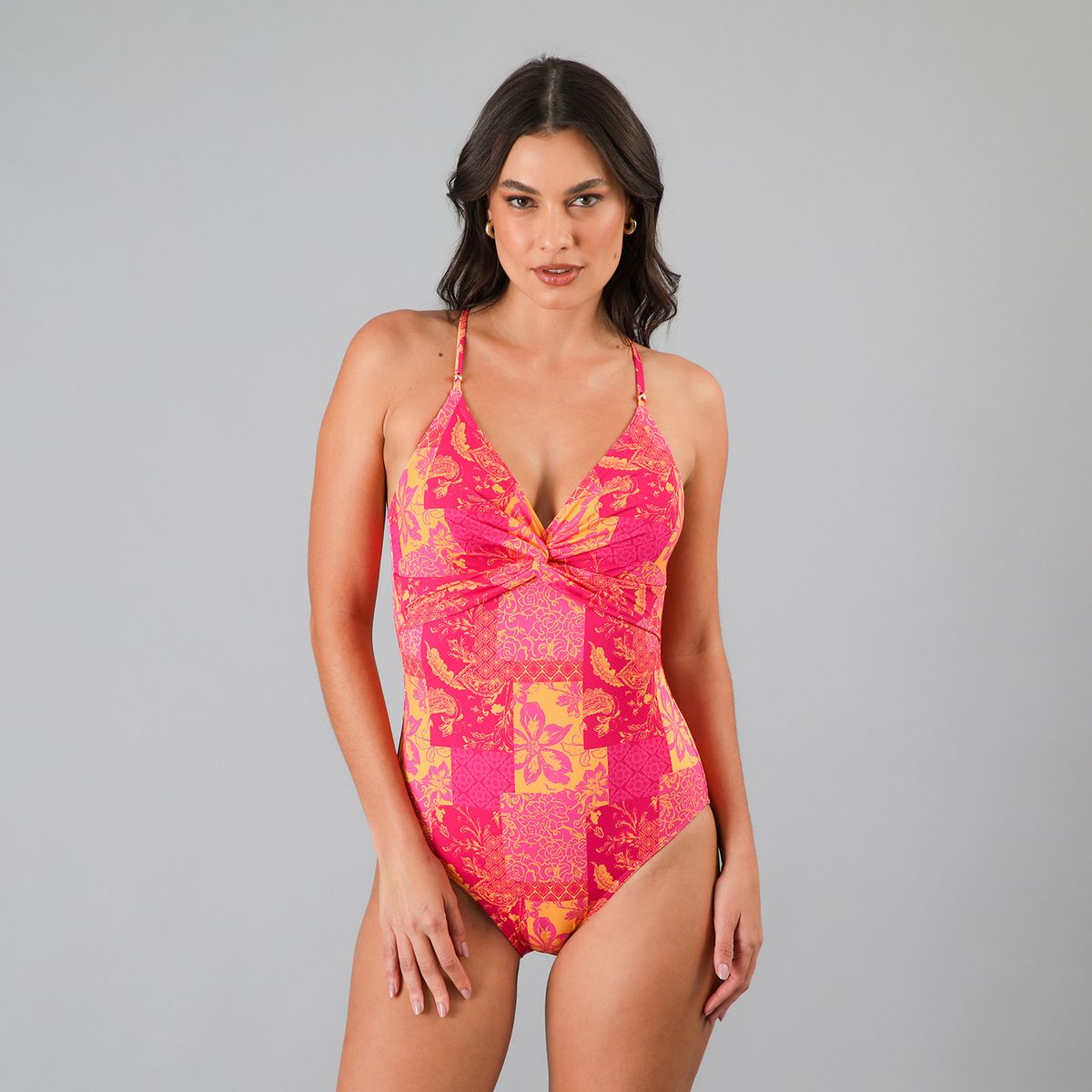 FLORES - Traje Baño Torcido Una Pieza Mujer Flores