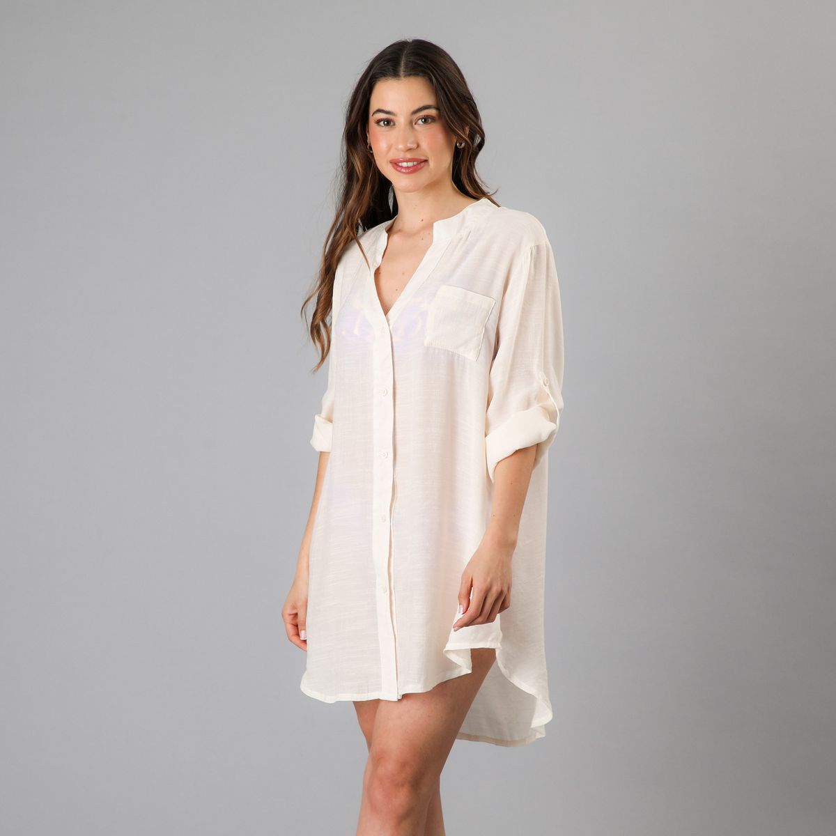 FLORES - Salida De Baño Camisera Mujer Flores