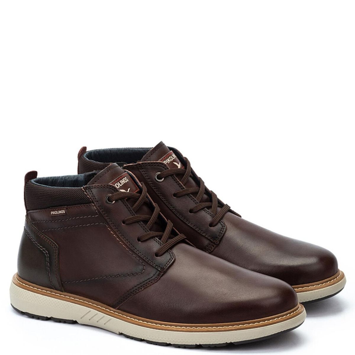 PIKOLINOS - Botín Hombre Cuero Café Pikolinos