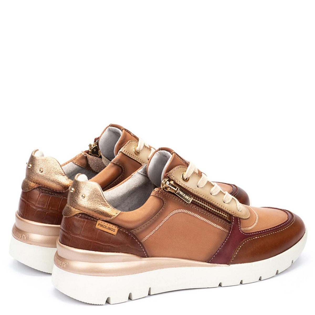 PIKOLINOS - Zapatilla Urbana Mujer Cuero Terracota Pikolinos
