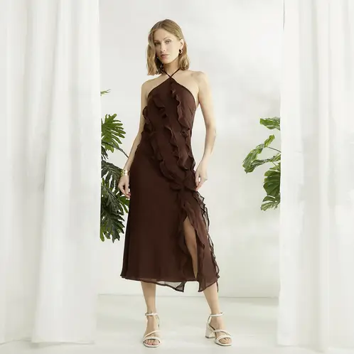 CAER EN GRACIA - Vestido Fiesta Maxi Mujer