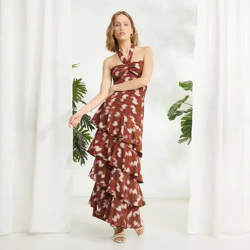 CAER EN GRACIA - Vestido Fiesta Maxi Mujer