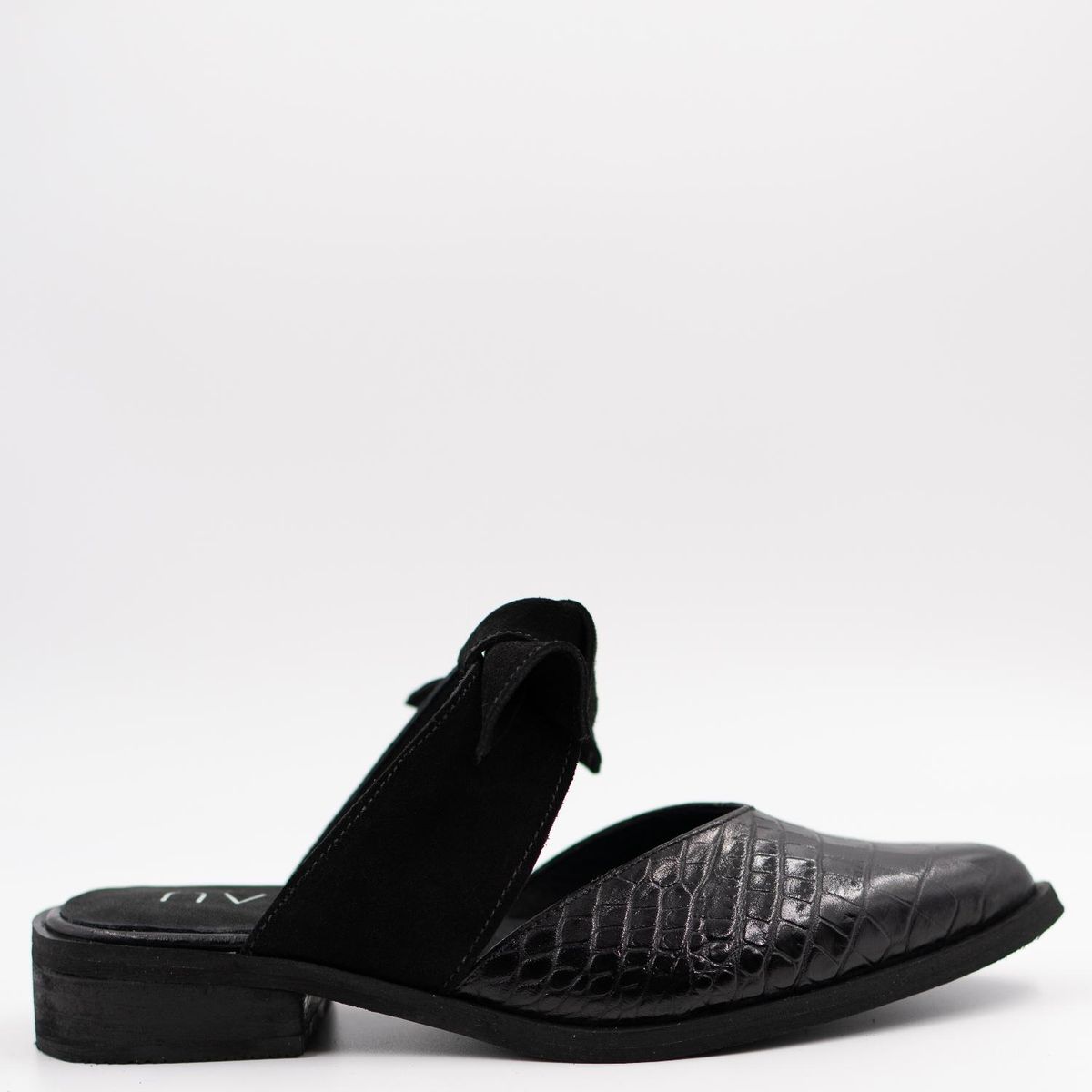 LUAU SHOES - Babucha Capri Mujer Cuero Negro Luau Shoes