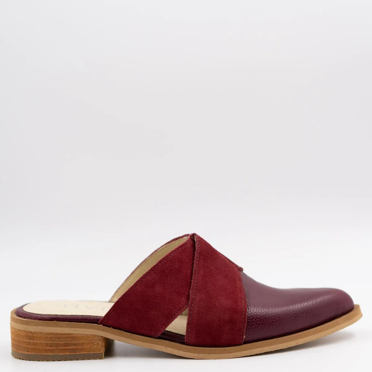 LUAU SHOES - Babucha Niza Mujer Cuero Burdeo Luau Shoes