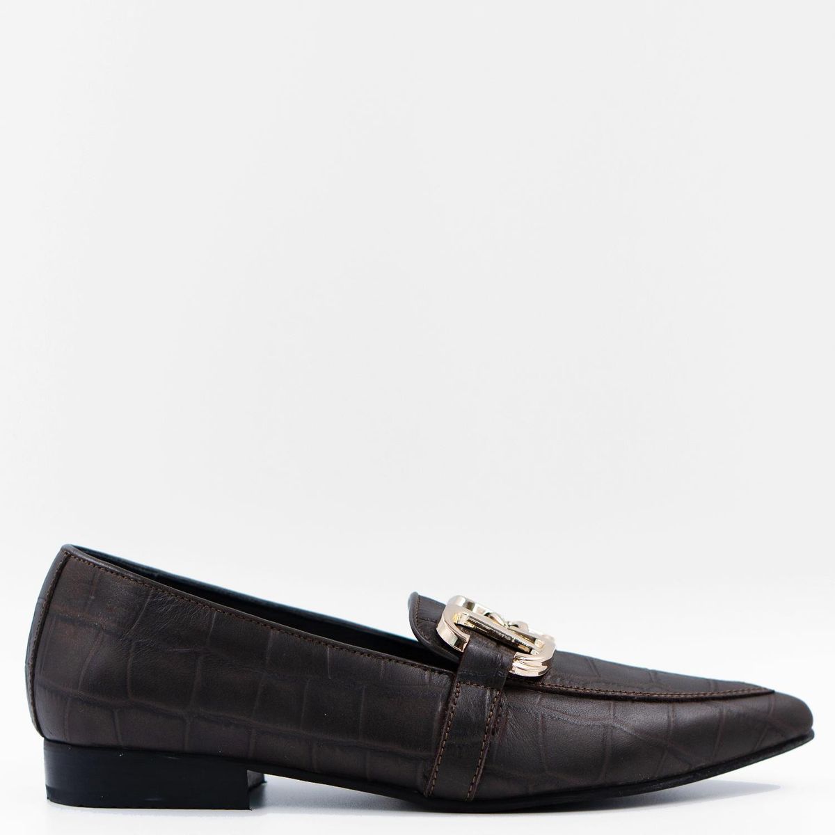 LUAU SHOES - Mocasín Sandalo Mujer Cuero Café Luau Shoes