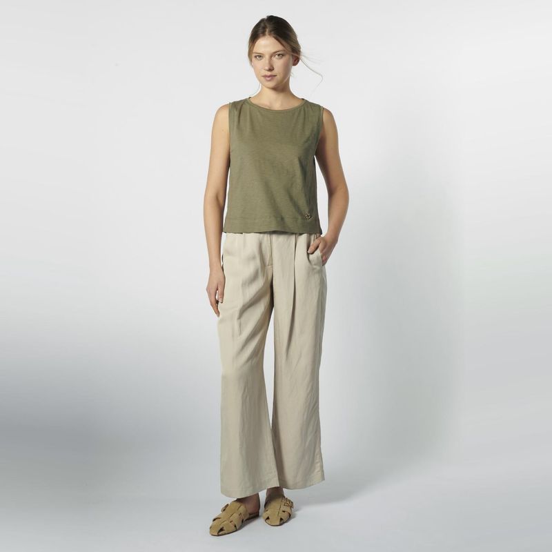 SINGOLARE - Polera Sin Mangas Algodón Mujer Singolare