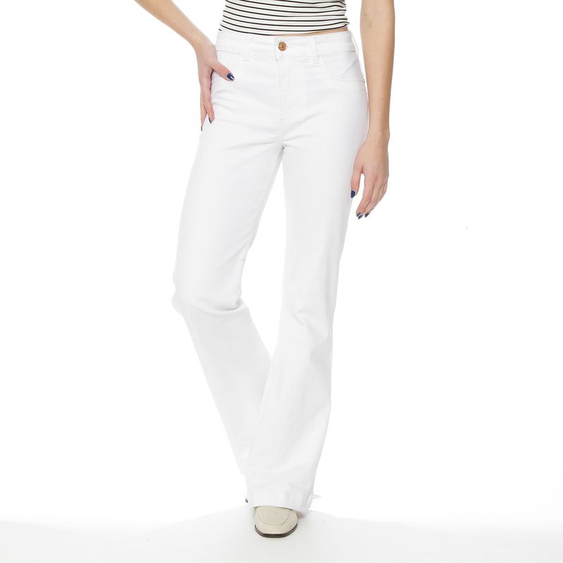 WADOS - Jeans Flare Tiro Alto Algodón Mujer Wados