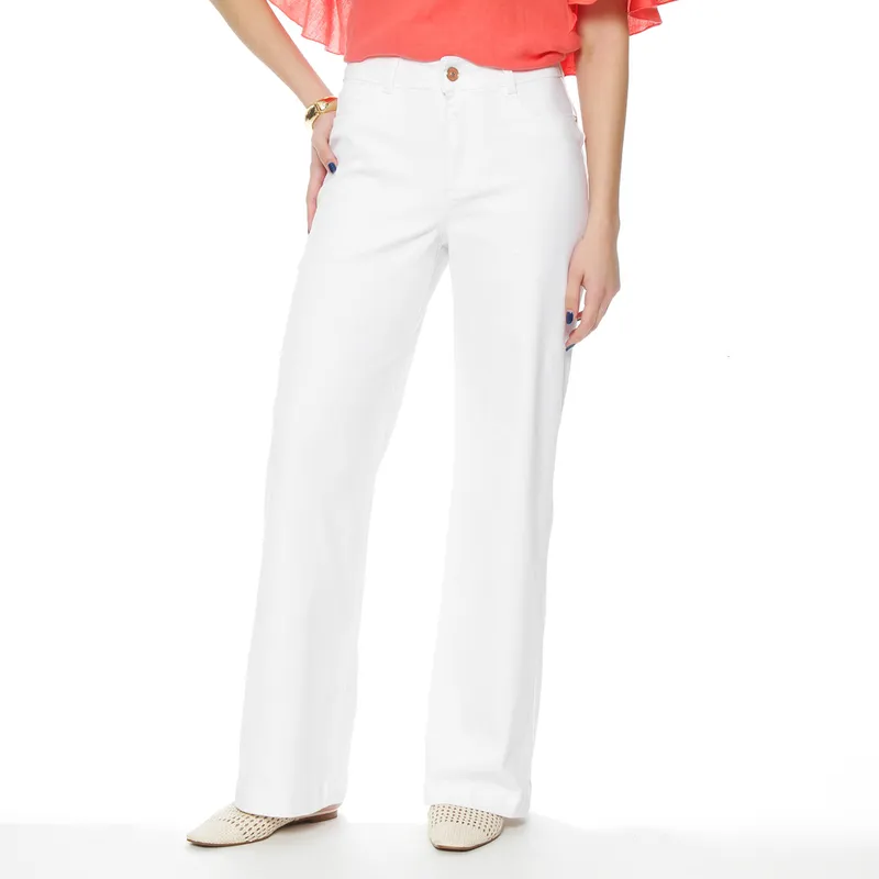 WADOS - Jeans Wide Leg Tiro Alto Algodón Mujer Wados