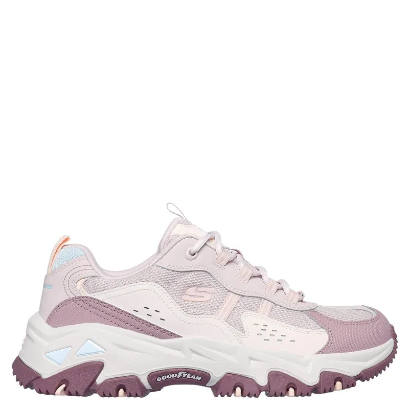 SKECHERS - Dlites Hiker Zap Zapatilla Urbana Mujer Cuero Rosa Skechers