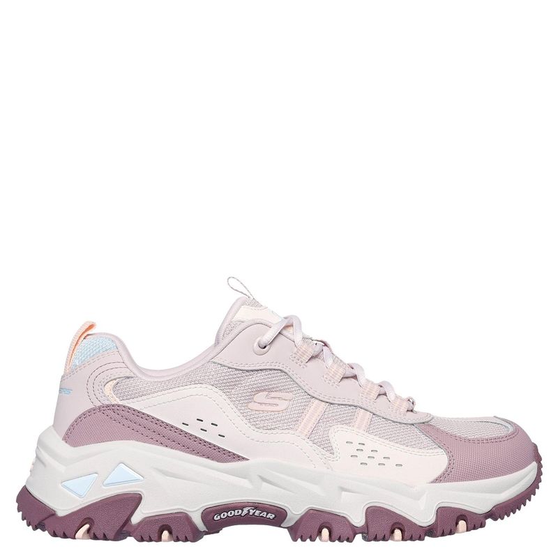 SKECHERS - Dlites Hiker Zap Zapatilla Urbana Mujer Cuero Rosa Skechers