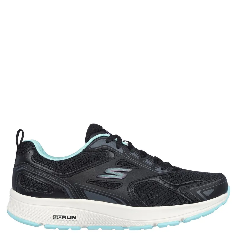 SKECHERS - Go Run Consistent Zapatilla Urbana Mujer Cuero Negro Skechers