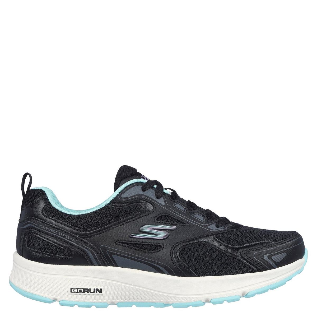 SKECHERS - Go Run Consistent Zapatilla Urbana Mujer Cuero Negro Skechers