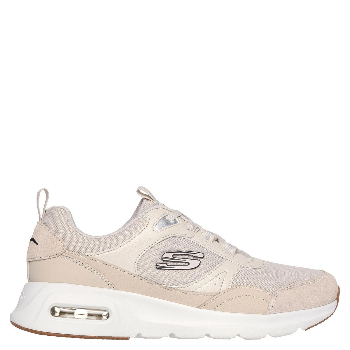 SKECHERS - Air Court Zapatilla Urbana Mujer Cuero Beige Skechers