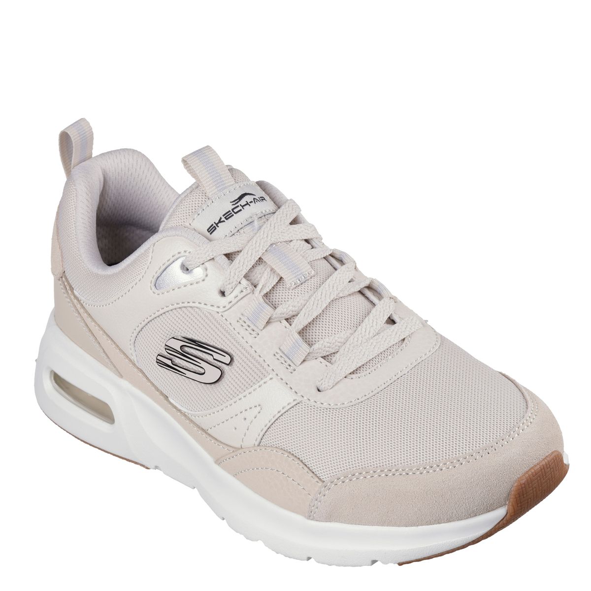 SKECHERS - Air Court Zapatilla Urbana Mujer Cuero Beige Skechers