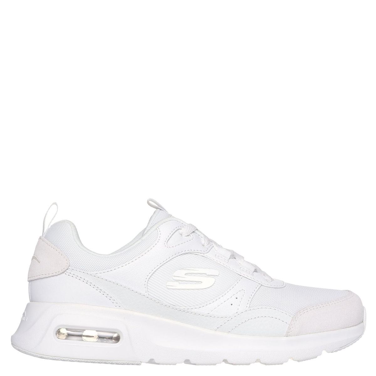 SKECHERS - Air Court Coo Zapatilla Urbana Mujer Cuero Blanco Skechers