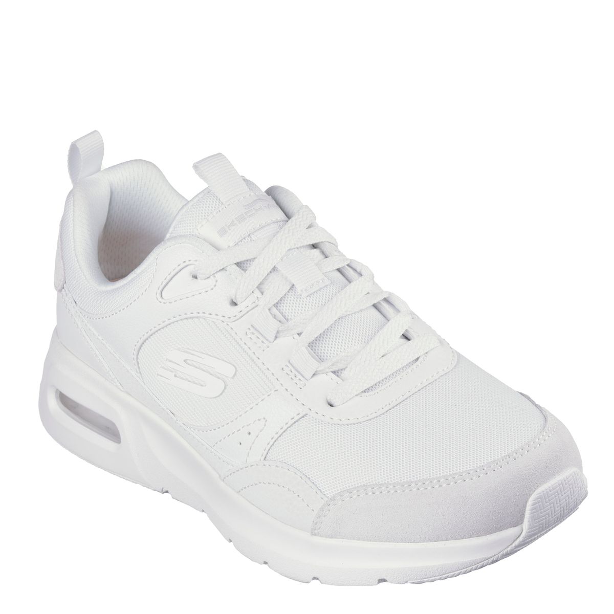 SKECHERS - Air Court Coo Zapatilla Urbana Mujer Cuero Blanco Skechers