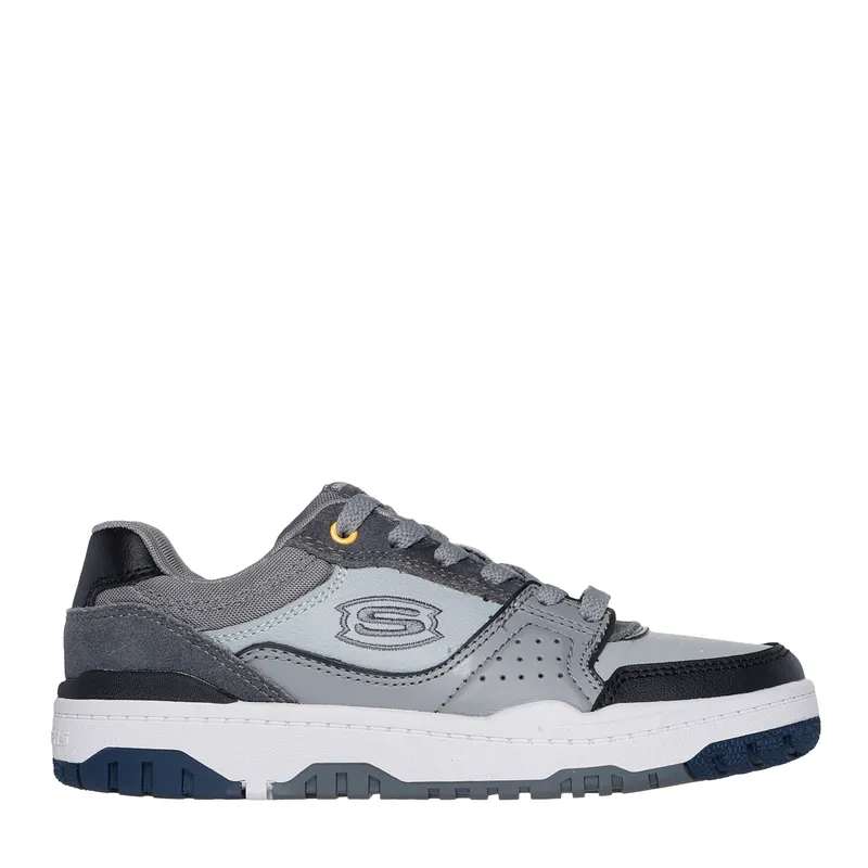 SKECHERS - Gybk Skx 228 Zapatilla Urbana Niño Cuero Gris (26 a 35) Skechers