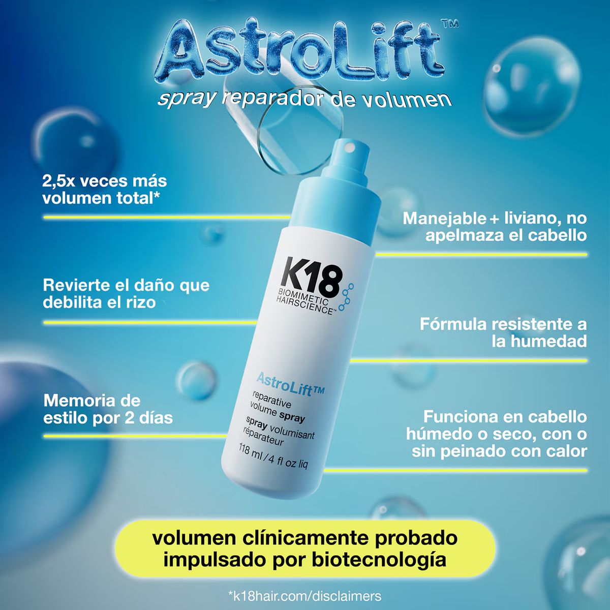 K18 - Spray Volumen Reparador Astrol K18