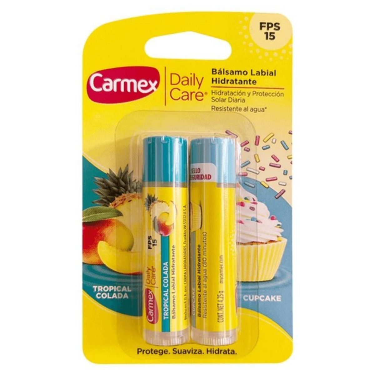 CARMEX - Bálsamo Labial DUO Tropical Colada/Cupcake Carmex