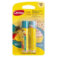CARMEX - Bálsamo Labial DUO Tropical Colada/Cupcake
