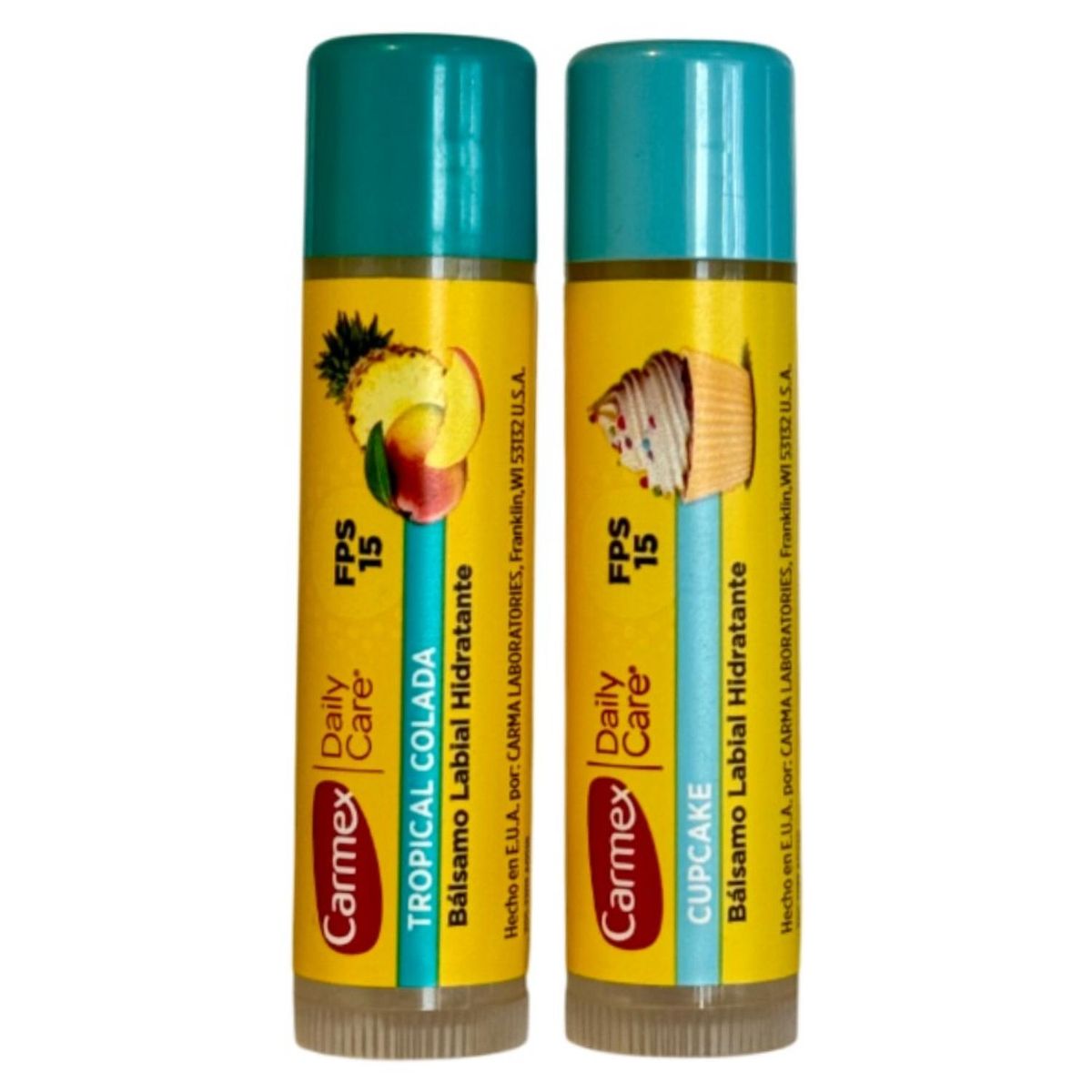 CARMEX - Bálsamo Labial DUO Tropical Colada/Cupcake Carmex