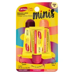 CARMEX - Bálsamo Labial MINIS Cherry/Strawberry/PMango