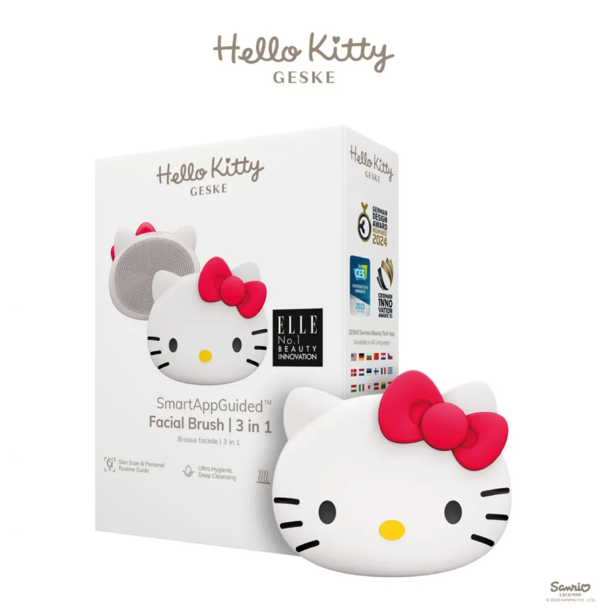 GESKE - Facial Brush 3 In 1 Hello Kitt