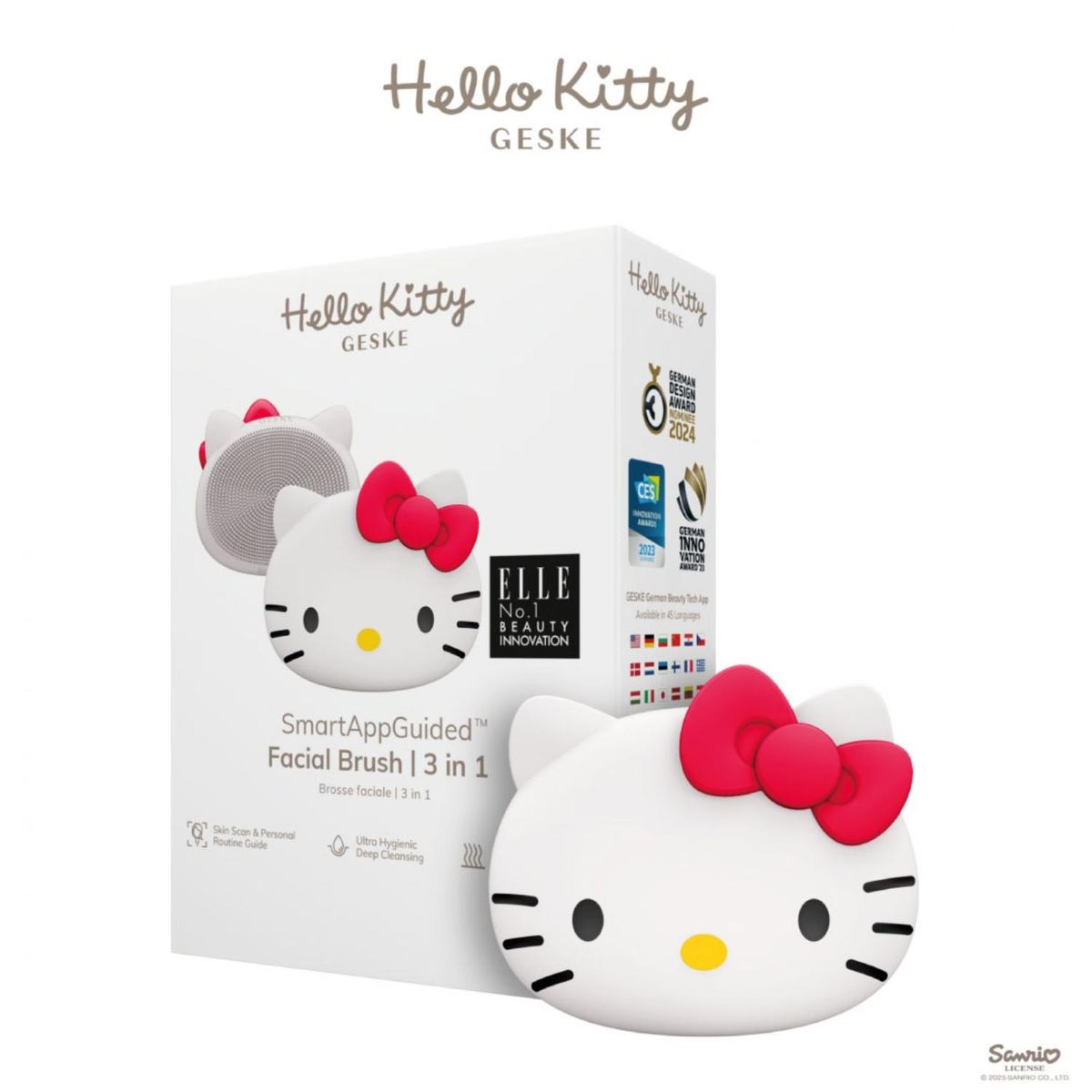 GESKE - Facial Brush 3 In 1 Hello Kitt