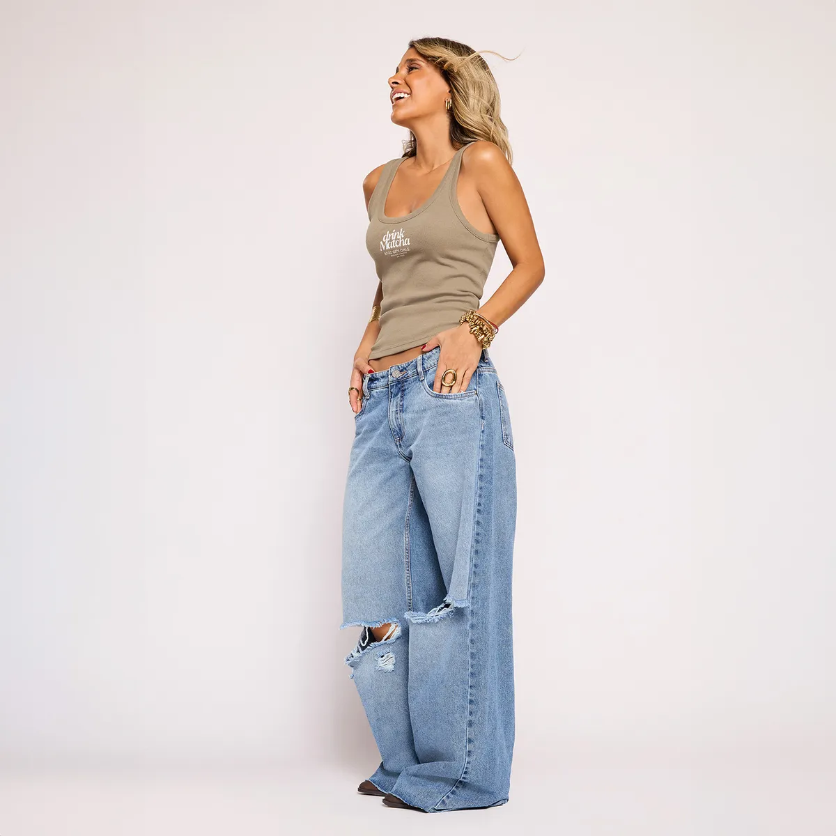 FALABELLA - Jeans Baggy Tiro Bajo Mujer Falabella