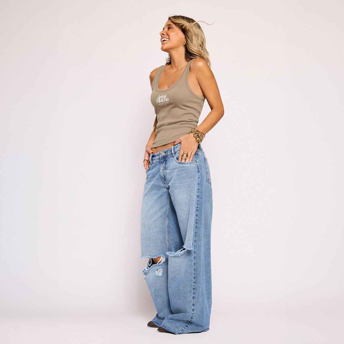 FALABELLA - Jeans Baggy Tiro Bajo Mujer Falabella