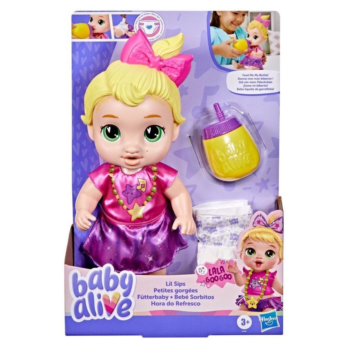 BABY ALIVE - Muñeca Baby Alive Bebé Sorbitos - Lala Goo Goo