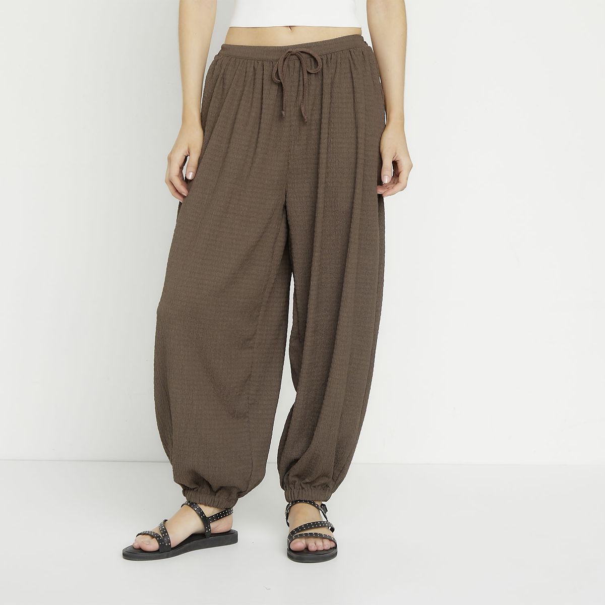 SYBILLA - Pantalón Jogger Baggy Tiro Medio Mujer Sybilla