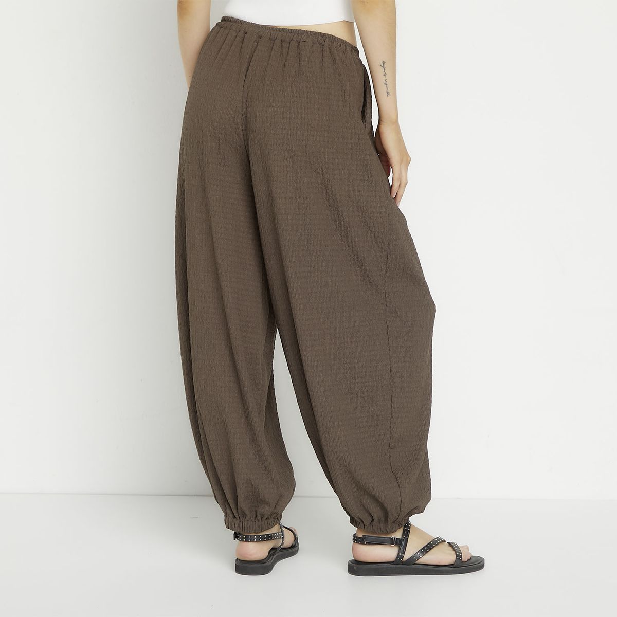 SYBILLA - Pantalón Jogger Baggy Tiro Medio Mujer Sybilla